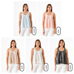 Musculosa foil evasé - Malena moda femenina