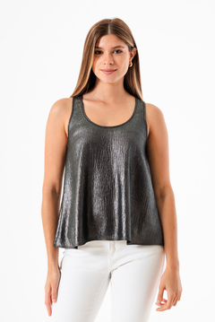 Musculosa foil evasé - comprar online