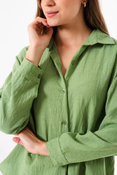 Maxi camisa de lino en internet