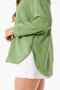Maxi camisa de lino - Malena moda femenina
