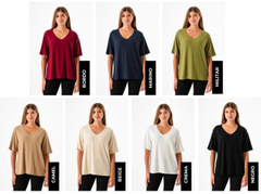 Remera V texturada - comprar online