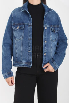Campera elastizada azul