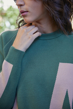 Sweater jacquard LA - Malena moda femenina