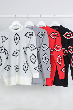 Sweater jacquard boca - comprar online