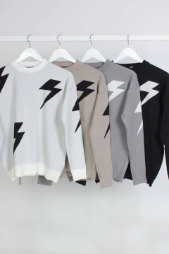 Sweater jacquard rayos - comprar online