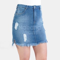 Pollera de jean con roturas en internet