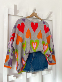 Sweater corazones en internet