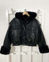 Jacket ecocuero con piel