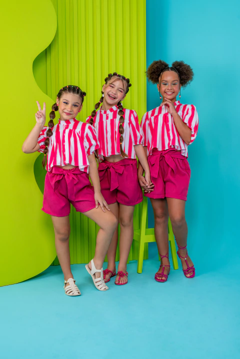 Combinandinho Listras (Rosa) - comprar online