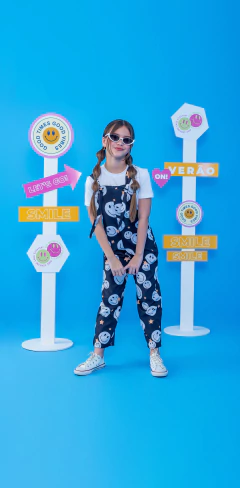 Combinadinho Nivya Emoji (Preto) - Marias - MODA PARA MENINAS