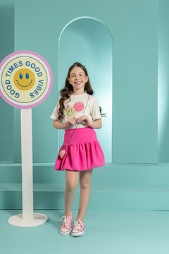 Combinadinho balone smille rosa - Marias - MODA PARA MENINAS