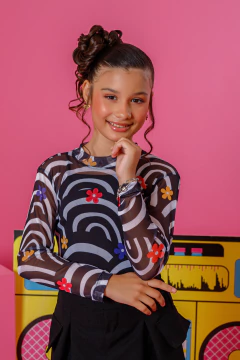 Combinadinho Tule (Arco - íris Preto)