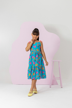 Vestido Cordão - Azul