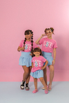 Combinadinho Tee + Short Saia Balonê (Stitch Azul Claro)