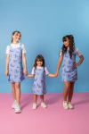 Combinadinho Salopete (Stitch Azul) - comprar online