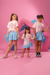 Combinadinho Tee + Short Saia Balonê (Angel) - comprar online