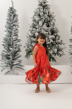 Vestido Beatriz Barrado (Vermelho)