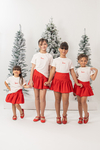 Combinadinho Tee + Short Saia Balonê (Vermelho)