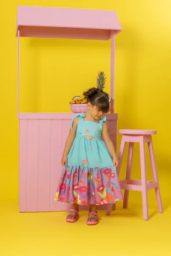 Vestido Beatriz Barrado (Tiffany) - Marias - MODA PARA MENINAS