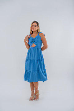 Vestido MÃE Maria Flor (Azul) - comprar online