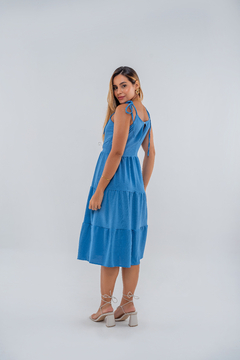 Vestido MÃE Maria Flor (Azul) - Marias - MODA PARA MENINAS