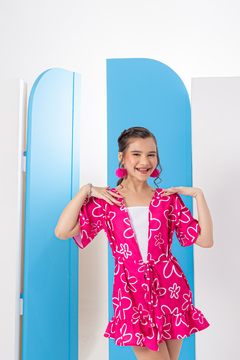 Combinadinho Kimono (Flor Rosa) - Marias - MODA PARA MENINAS