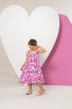 Vestido FILHA Carol (Coração Rosa) - loja online
