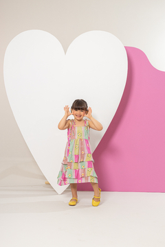Vestido FILHA Carol (Flowers) - Marias - MODA PARA MENINAS