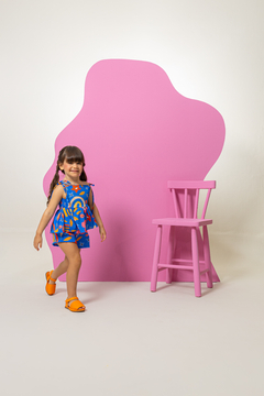 Imagem do Combinadinho Peplum Lastex (Azul)