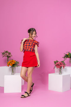 Combinadinho FILHA Carla (Love Vermelho) - Marias - MODA PARA MENINAS
