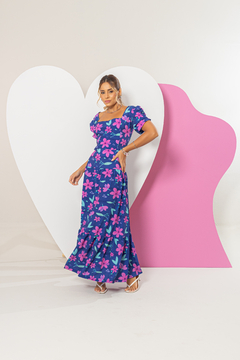 Vestido MÃE Eliza (Floral Azul) - comprar online