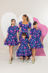Vestido FILHA Eliza (Floral Azul) - comprar online