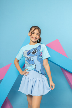 Combinadinho T Shirt + Saia Balonê (Azul) na internet