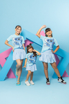 Combinadinho T Shirt + Saia Balonê (Azul) - comprar online