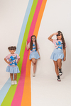 Combinadinho Tee + Short Saia Balonê (Lilo Rosa) - comprar online