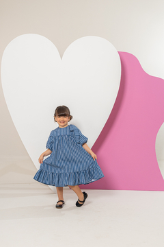 Imagem do Vestido FILHA Eliza (Listras Azul)
