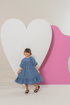 Vestido FILHA Eliza (Listras Azul)