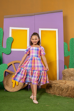 Vestido Carla (Xadrez Candy) - Marias - MODA PARA MENINAS