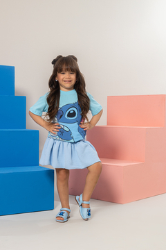 Combinadinho T Shirt + Saia Balonê (Azul) na internet