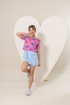 Combinadinho Stitch Tule (Rosa) na internet