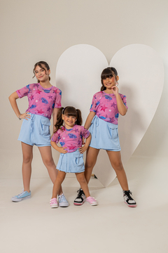 Combinadinho Stitch Tule (Rosa) - comprar online