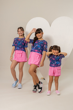 Combinadinho Stitch Tule (Azul) - comprar online