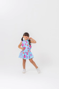 Combinadinho Natalia Balone (Flor Azul) - loja online