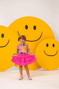 Combinadinho Emoji Tule (Rosa) - loja online