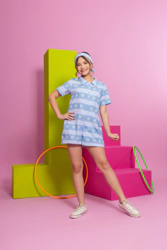 Macaquinho Cecília + Faixa (Margaridas)