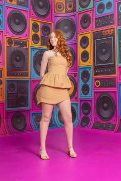 Conjunto Duda Caramelo (Short Saia) - Marias - MODA PARA MENINAS