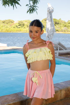Biquíni + Saia Nanda (Bicolor Amarelo) na internet