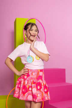Combinadinho T Shirt + Saia Balonê (Donuts) - loja online