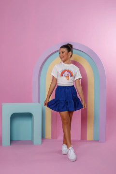Conjunto T-Shirt + Short Saia Lacinho (Sorvete)