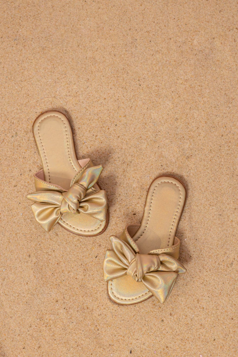 Rasteirinha Laço (Dourada) - comprar online